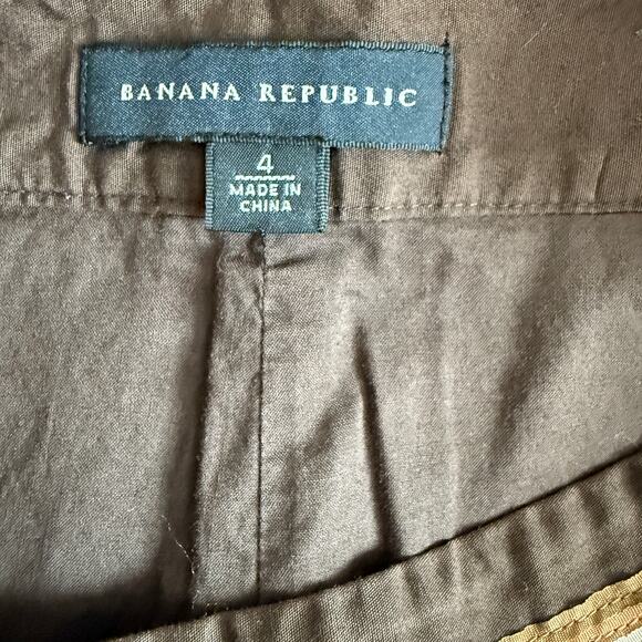 Women's Banana Republic Brown‎ A-Line Skirt with Ribbon Detailing Size 4 - Picture 4 of 10